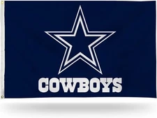 Dallas Cowboys 3x5 Foot Flag Banner with Metal Grommets, Logo with Team Name...