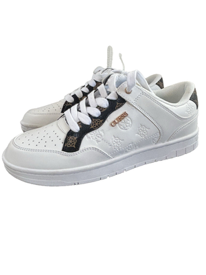 Guess Women White Sneakers RUBINN Logo Lace Up Size 10 NEW  display picture 3