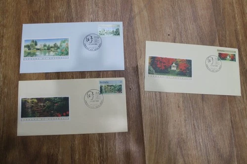 1989 GARDENS OF AUSTRALIA $10, $5, $2 FDC COVER - PMK MT ISA QLD HARD HAT