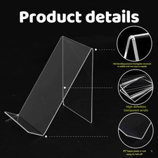 2Pcs Clear Acrylic Display Stand Book Support Desktop Bookstand for Artwork Book