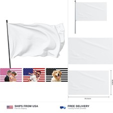 Custom flag 3x5 ft pure white personalized logo image text DIY design