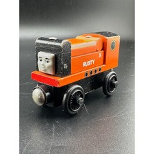 Thomas Wooden Railway Rusty Diesel Train Engine Orange 2003 Vtg Learning Curve