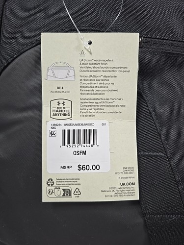 Under Armour UA Undeniable 5.0 Borsa Borsone Grande Borsone Palestra 1369224 - Nuova - Foto 3 di 7