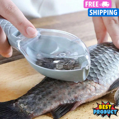 Fish Scale Remover Brush Scraping Fishing Skin Grater Peeler Scaler Scraper Tool