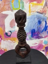 Table Top Art . Antique Nepalese Butter Churn Wood