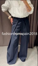 ZARA NEW WOMAN HIGH-WAIST ZW PINSTRIPE PANTS WIDE-LEG XS-XL 8219/037/104