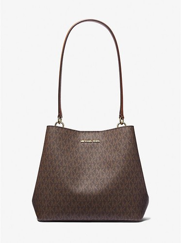 Michael Kors Schultertasche braun Pratt Medium Signature Logo Damen neu mit Etikett