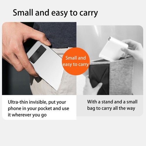 Lot de 3 béquilles ultra fines pour étui téléphone portable, support de bureau horizontal/vertical - Photo 3 sur 11