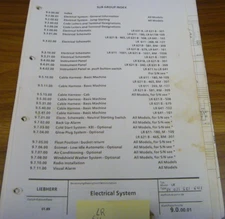 Liebherr LR611 LR621 Crawler Loader Electrical System Schematics Diagrams Manual