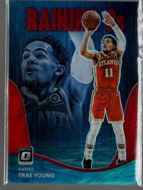 2022-23 Donruss Optic Raining 3s Red #8 Trae Young /99