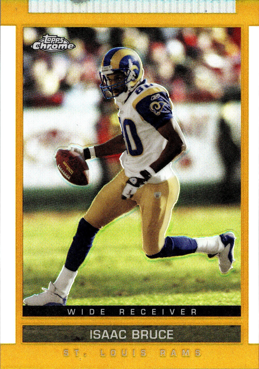 2003 Topps Draft Picks & Prospects #8 Issac Bruce Chrome Gold Refractors