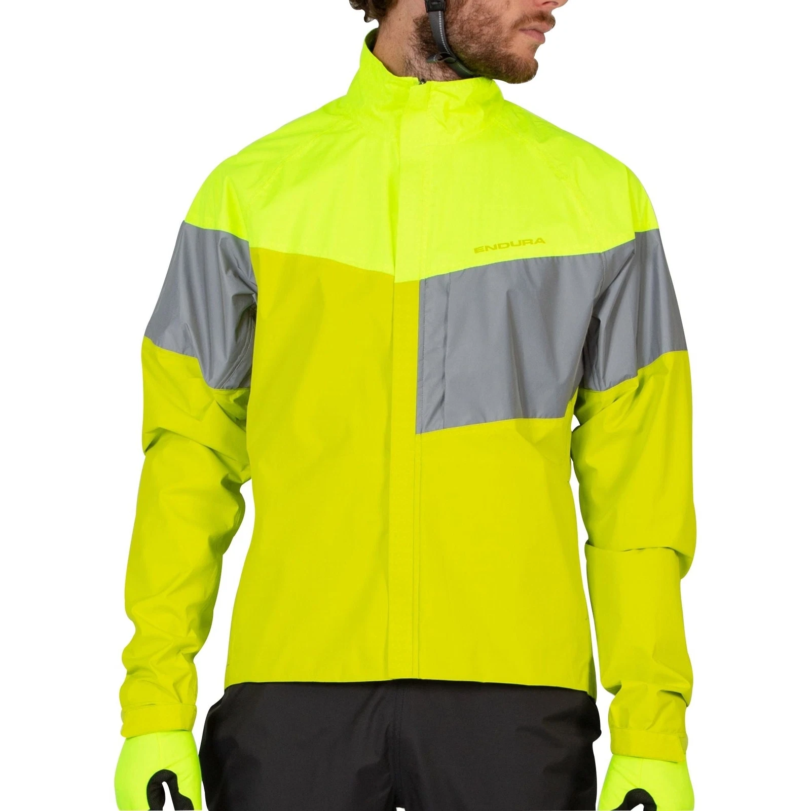 Endura Urban Luminite II Waterproof Mens Cycling Jacket Yellow Reflective Bike