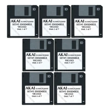 Akai S1000 / S3000 Set of Seven Floppy Disks SET#5 ENSEMBLE V81063