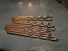 (12) 9/64" Hi-Molybdenum Steel 135° Split Point Black & Gold Finish Jobber Drill