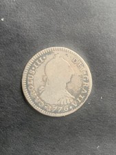 Silver 1 Reales Genuine 1776 Mexico Pirate Treasure Rare date