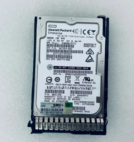 For HPE 759212-B21 759548-001 600GB 12Gb/s 15K SFF 2.5" SAS SC HDD HARD DRIVE - Image 2 of 4