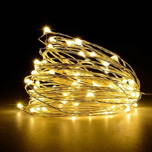 Catena Luminosa LED 50/100/200 Batteria Micro Filo Esterno Interno Illuminazione Xmas - Foto 24 di 88