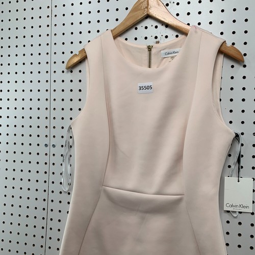 NEW Calvin Klein Pink Sheath Cocktail SZ 10 Dress Sleeveless Business 16x38 $90 - Picture 8 of 15