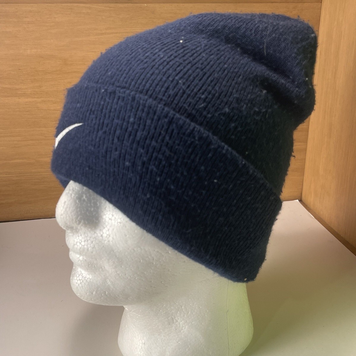 ニ*ニ様 90s Nike navy beanie big swoosh AP6 ニ*ニ様 90s Nike navy beanie big swoosh AP6 Vintage Nike