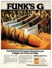 Vintage 1983 Funk's G Hybrid Seeds - Original Ad (11in x 8in) Advertisement
