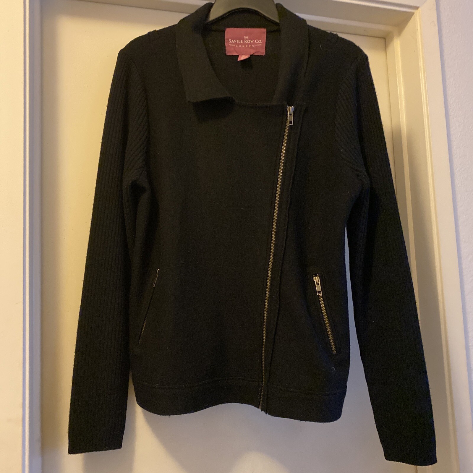 FILA The Saville row company of London giacca maglione donna nero grande