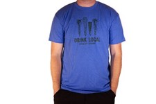 Locally Grown Clothing Co. Drink Local Four Beer Taps T-Shirt Made in USA