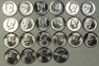 2014 - 2024 P&D Kennedy Half Dollar. Gem Brilliant Uncirculated  Mint Roll Set