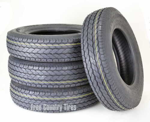 4 Premium Free Country Trailer Tires ST175/80D13 B78-13 Bias 8PR LRD Heavy Duty