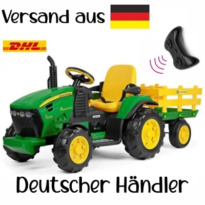 Peg Perego Ground Force RC Traktor mit Fernbedienung+Anhänger