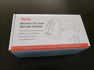 New Tera 5100 Wireless 1D Laser Barcode Scanner