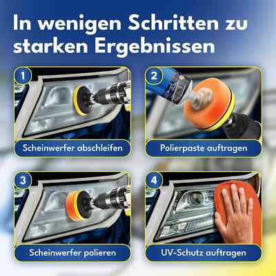 PAGEN Scheinwerfer Aufbereitungs Set 8-teilig - Restaurierung Für Matte Autoscheinwerfer