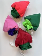 BAG in a BagFoldableTote Nylon Reusable Washable Grocery Bag Made in USA 16”x16”