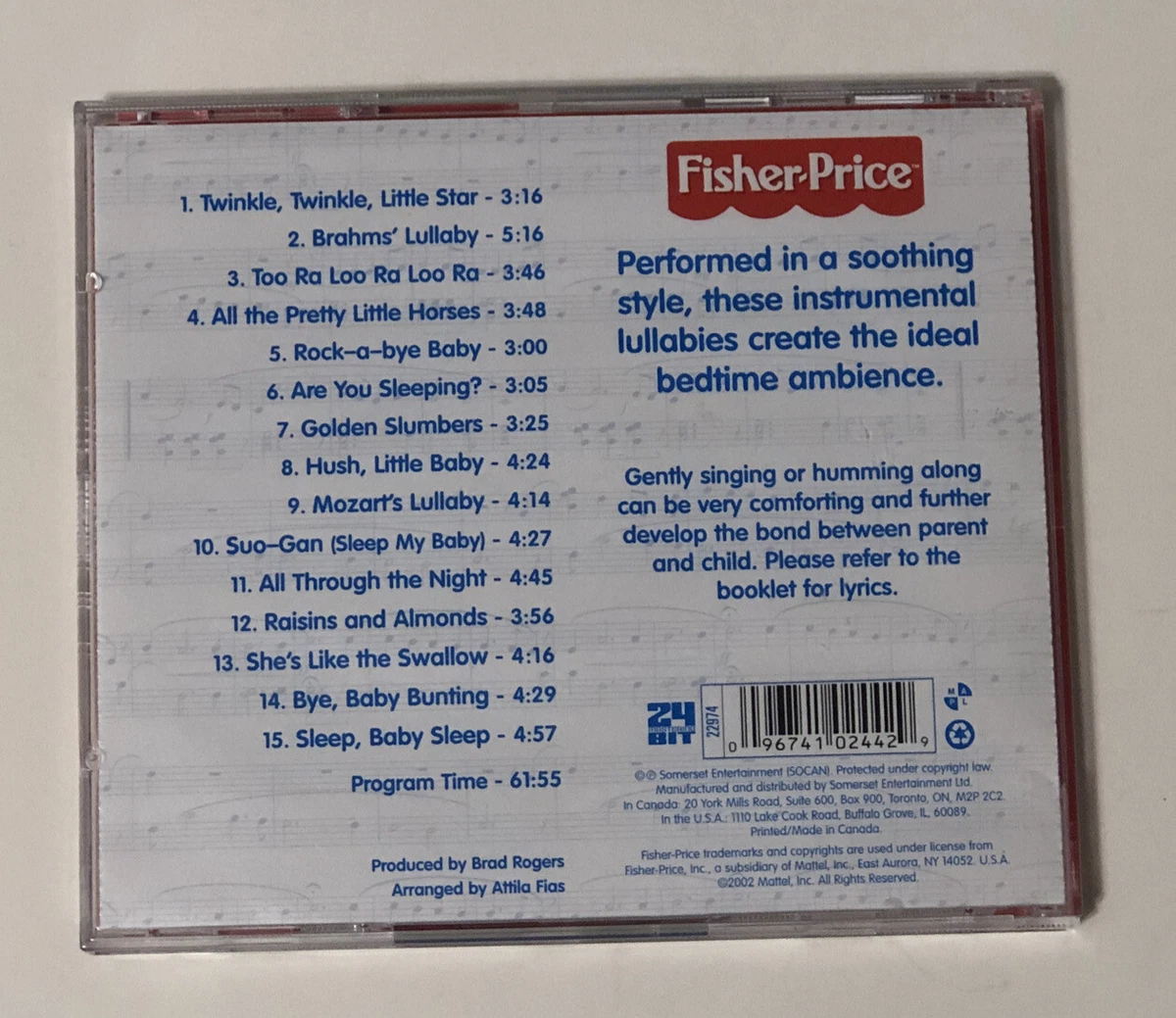 Lullaby Baby: Tender Lullabies by Various Artists (CD, Fisher-Price) Sealed  96741333620