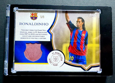Ronaldinho 1/1 Gold - Camp Nou Seat Relic CS-RD Topps FC Barcelona 125 Years