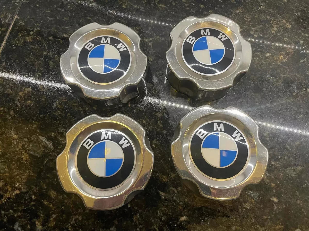 bmw wheel hub caps set (4) 5x120 rims