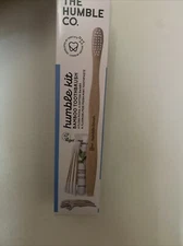 The Humble Co. Humble Travel Kit Bamboo Toothbrush Toothpaste Floss Picks Swabs