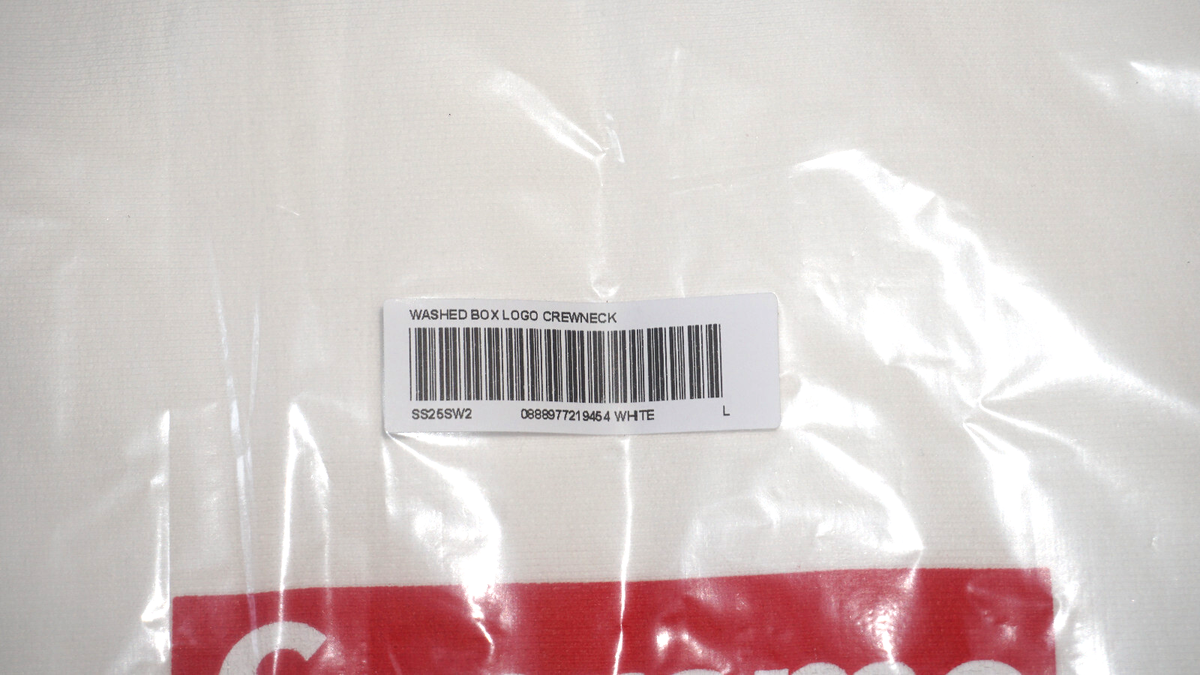 トップス supreme Washed Box Logo Crewneck White S Buy Supreme Washed Box Logo Crewneck 'White' - SS25SW2 WHITE