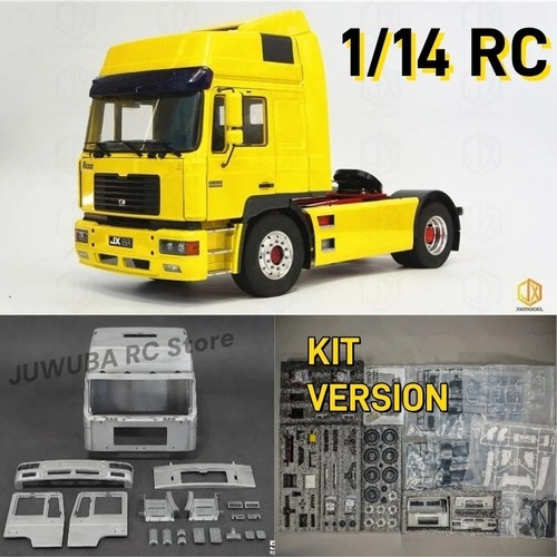 Tractor Truck Metal Cab Kit 1/14 Gray Color 4X2 RC Model Trailer Tipper DIY Kit - Picture 8 of 14