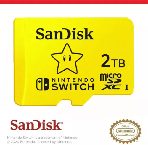 Tarjeta micro SD SanDisk de 2 TB Clase 10 UHS-I SDXC tarjeta de memoria para Nintendo Switch - Imagen 1 de 9