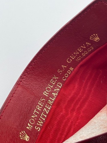 Rolex porta garanzia warranty holder pelle rossa red vintage originale - Imagen 14 de 14