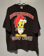 Warner Bros Looney Tunes Tweety Bird Tweety Claus Christmas T-Shirt men's XL