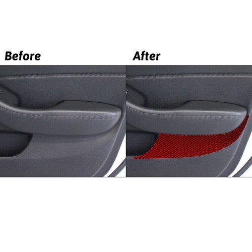 2Pcs Red Carbon Fiber Front Door Door Panel Cover Trim For KIA Cadenza 2014-2016 - Picture 10 of 16