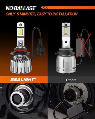 4pcs S6 9005 + 9006 LED Headlight Bulbs 6500K White Bright High/Low Beam Light - Picture 5 of 9