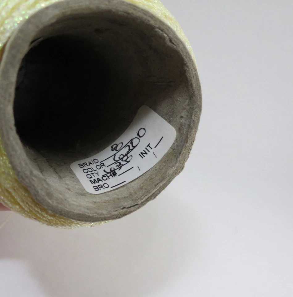 Kreinik Metallic Yellow  Fusible Iron-On Embellishing Thread 200- #8 Braid 400M - Image 2 of 3