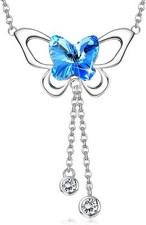 BEAUTIFUL Necklace for Women BUTTERFLY Necklaces Sterling Silver Chain Pendant