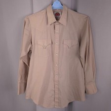 Vtg Miller Western Shirt Men 17/35 Pearl Snap Yoke Long Sleeve Cowboy Rodeo Work