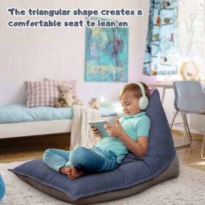 Stuffed Animal Storage Bean Bag Chair Cover for Kids and Parents Cover Only