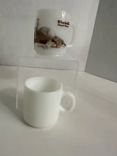 Milk Glass Glassbake Winchell's Donut House Vintage Brown Logo Advertising