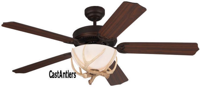 52 Rustic Cabin Lodge Ceiling Fan Antler Bowl For Sale Online