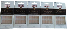 (5) Kiss Classy Nails 28 Nails Each Short 87632 CS03